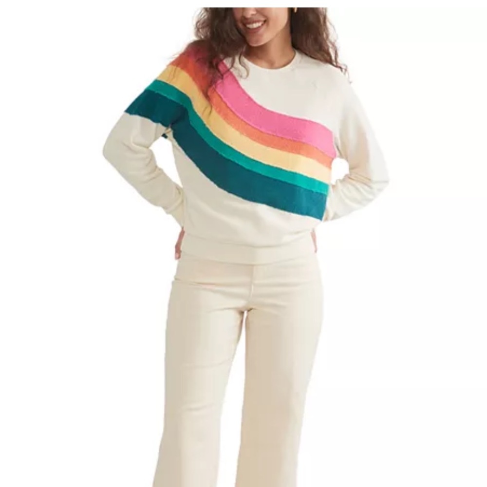 Marine Layer Vin Striped Sweatshirt- Size M - Picture 3 of 11